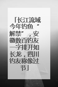长江流域今年钓鱼“解禁”，安徽数百钓友一字排开如长龙，四川钓友称像过节