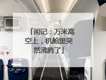 闲记：万米高空上，机舱里突然沸腾了