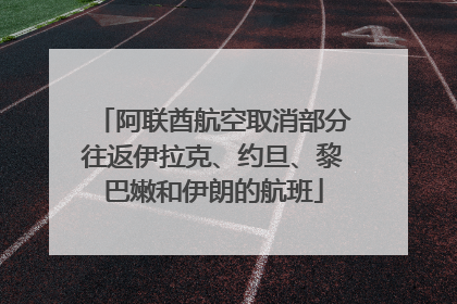 阿联酋航空取消部分往返伊拉克、约旦、黎巴嫩和伊朗的航班