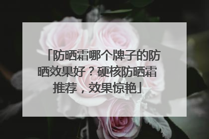 防晒霜哪个牌子的防晒效果好？硬核防晒霜推荐，效果惊艳