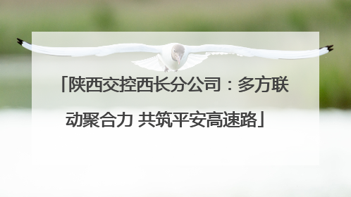 陕西交控西长分公司：多方联动聚合力 共筑平安高速路