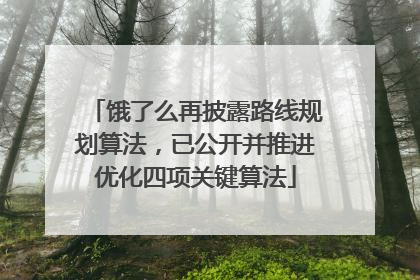 饿了么再披露路线规划算法，已公开并推进优化四项关键算法