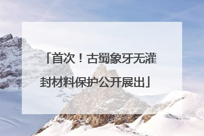 首次！古蜀象牙无灌封材料保护公开展出