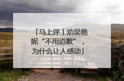 马上评丨劝吴艳妮“不用道歉”，为什么让人感动