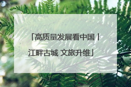 高质量发展看中国丨江畔古城 文旅升维
