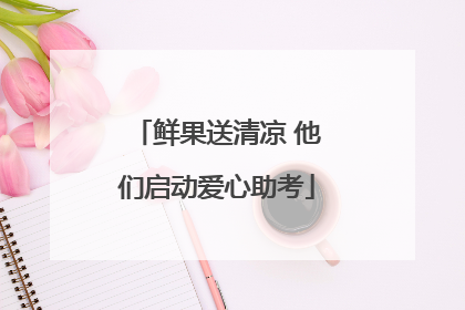 鲜果送清凉 他们启动爱心助考