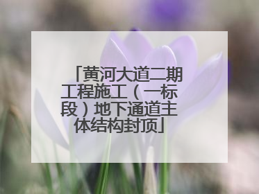 黄河大道二期工程施工（一标段）地下通道主体结构封顶