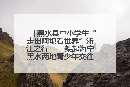 黑水县中小学生“走出阿坝看世界”浙江之行——架起海宁黑水两地青少年交往交流交融新桥梁