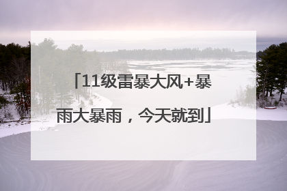 11级雷暴大风+暴雨大暴雨，今天就到