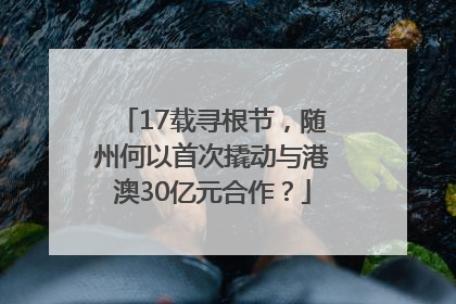 17载寻根节，随州何以首次撬动与港澳30亿元合作？
