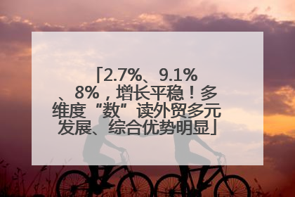 2.7%、9.1%、8%，增长平稳！多维度“数”读外贸多元发展、综合优势明显