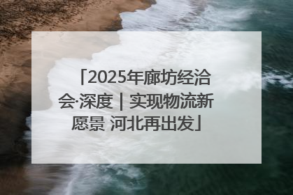 2025年廊坊经洽会·深度｜实现物流新愿景 河北再出发