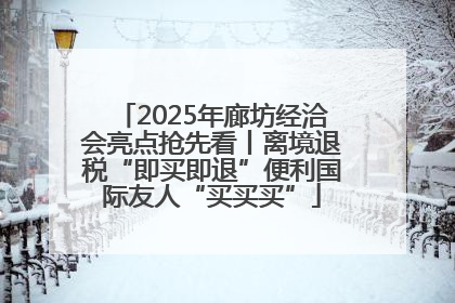 2025年廊坊经洽会亮点抢先看丨离境退税“即买即退”便利国际友人“买买买”