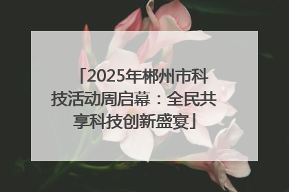 2025年郴州市科技活动周启幕：全民共享科技创新盛宴