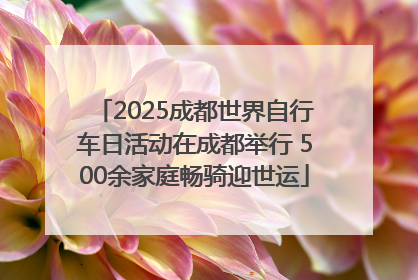 2025成都世界自行车日活动在成都举行 500余家庭畅骑迎世运