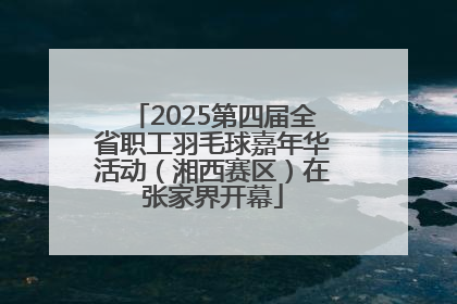 2025第四届全省职工羽毛球嘉年华活动（湘西赛区）在张家界开幕