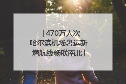 470万人次 哈尔滨机场暑运新增航线畅联南北