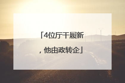 4位厅干履新，他由政转企