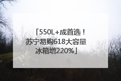 550L+成首选！苏宁易购618大容量冰箱增220%