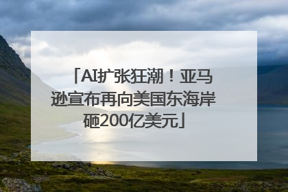AI扩张狂潮！亚马逊宣布再向美国东海岸砸200亿美元