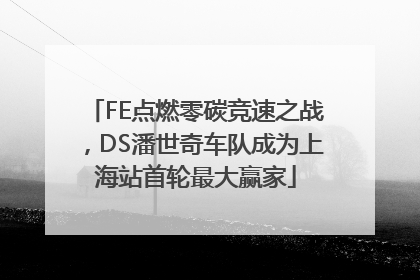 FE点燃零碳竞速之战，DS潘世奇车队成为上海站首轮最大赢家
